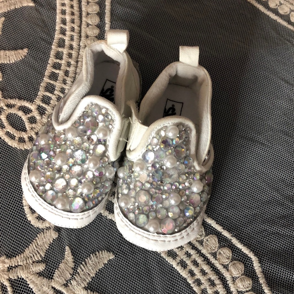 Slightly warn baby girl sneakers size 3